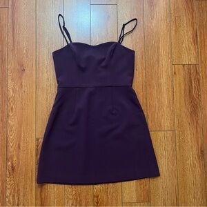 French Connection Whisper Light Sweetheart Sleeveless Purple Mini